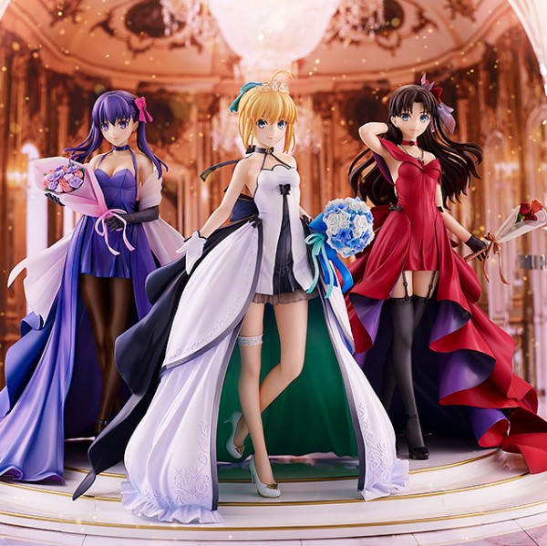 [입고완료] [굿스마일컴퍼니] Fate(페이트)/stay night 세이버 & 토오사카 린 & 마토 사쿠라 15th Celebration Dress Premium Box 1/7